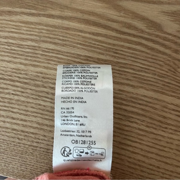 Free People Dahlia Embroidered Maxi Dress Tiered Coral Pink Floral Size L - Picture 9 of 10